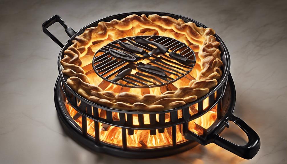 campfire cooking with pie