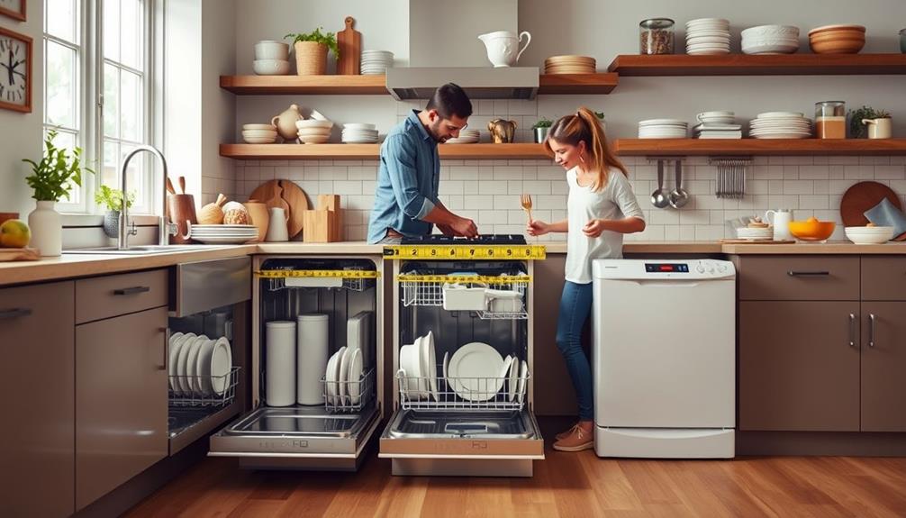 selecting ideal dishwasher size