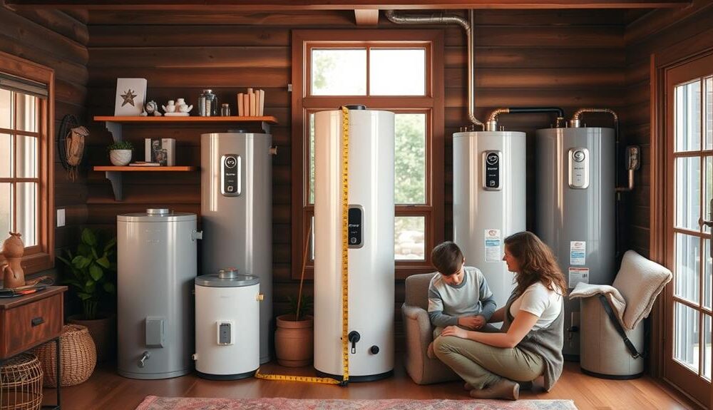 selecting ideal water heater size