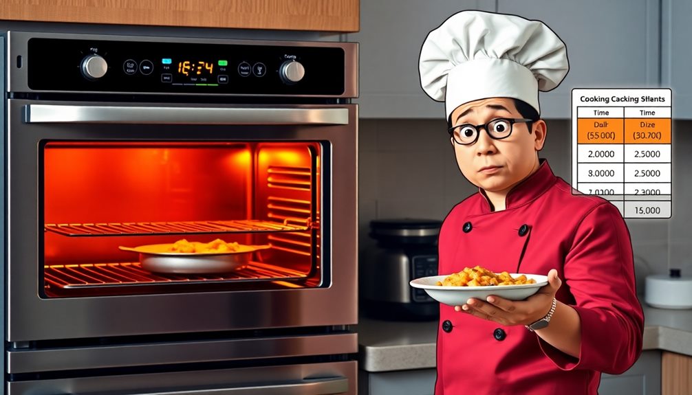 adjust cooking time accordingly