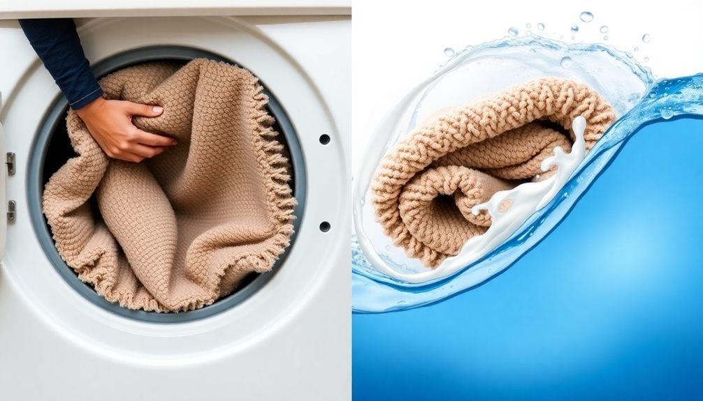 washing rugs improperly damages