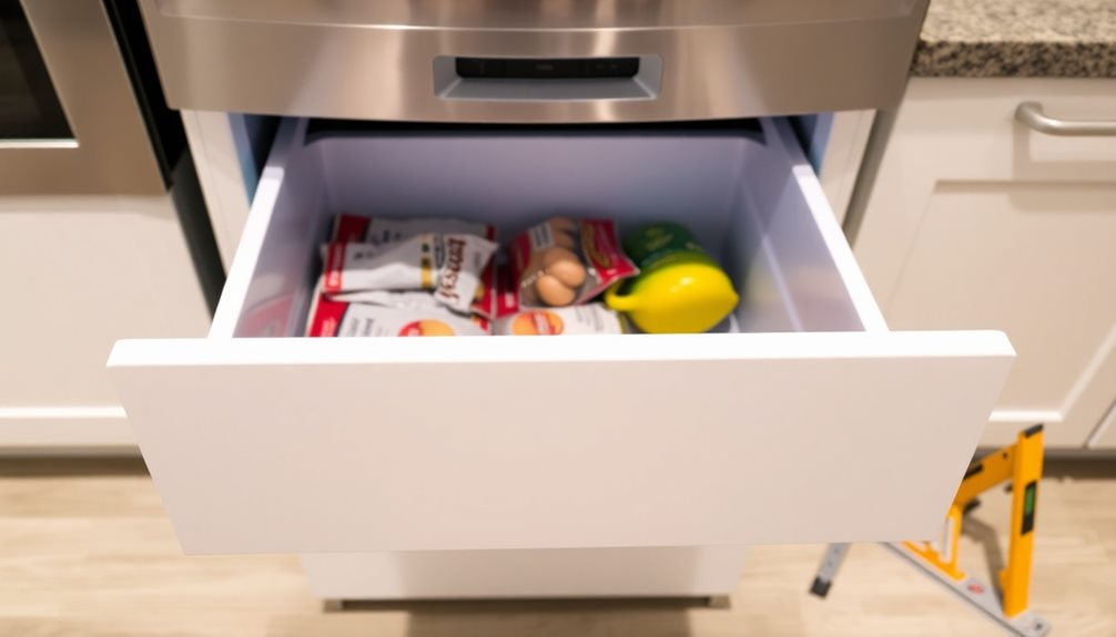 whirlpool freezer drawer repair