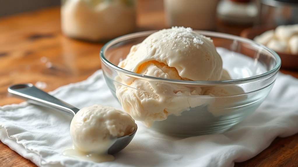 homemade ice cream spoilage