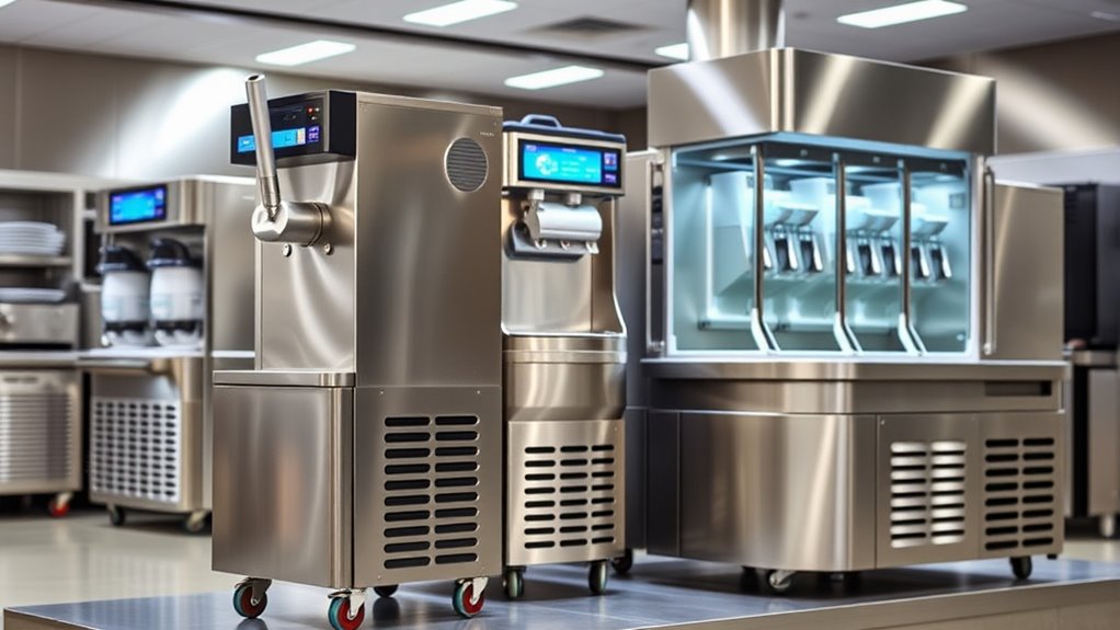types of commercial ice cream machines