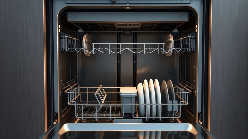 components influencing dishwasher noise
