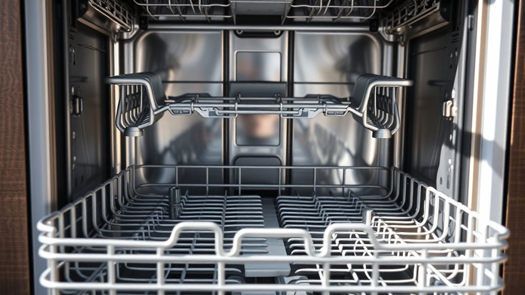 empty dishwasher before descaling