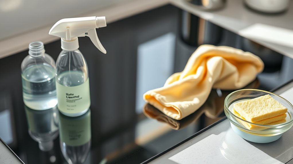 gather safe cleaning supplies