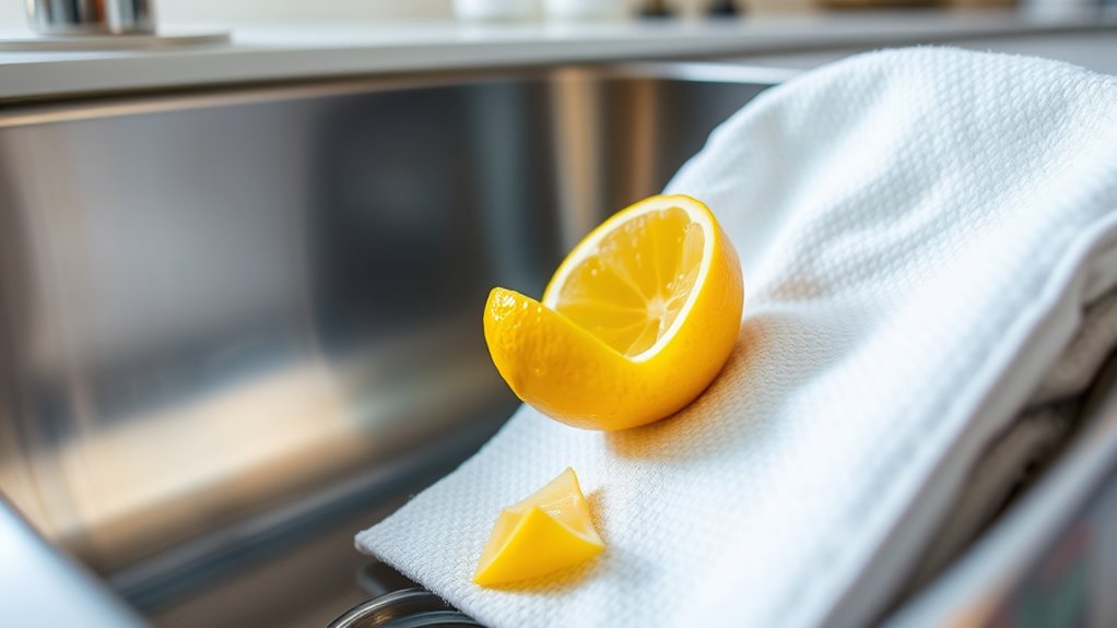lemon peels freshen disposal