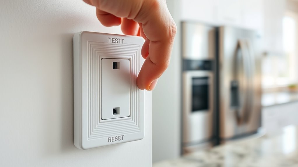 locate gfci reset button