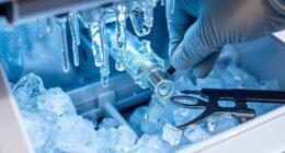 unclogging ice maker block