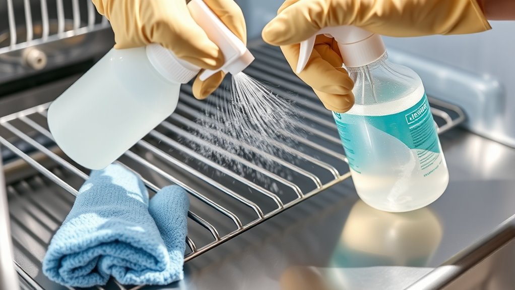 use gentle cleaning solutions