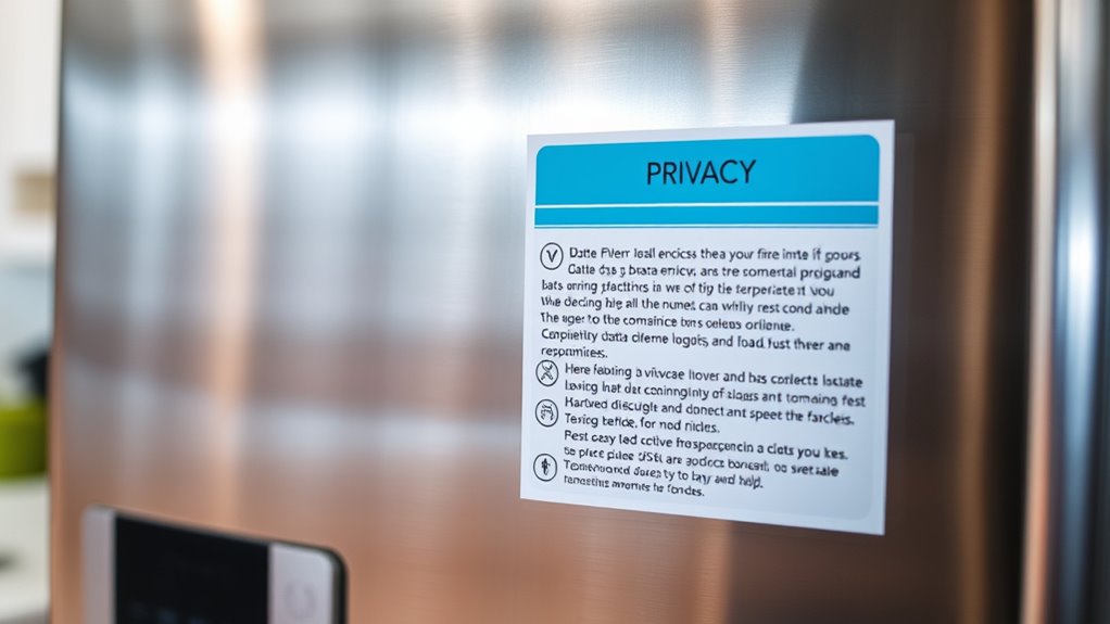 connected appliance privacy disclosures