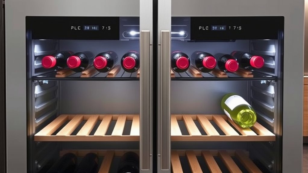 dual zone wine fridge
