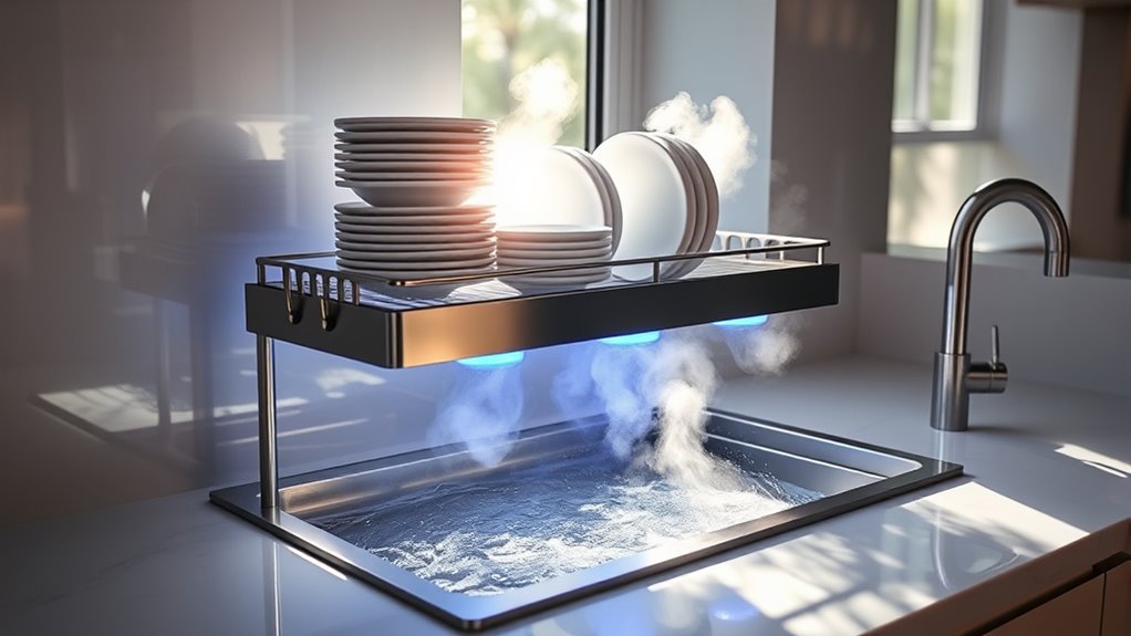 elevate dishes for hygiene