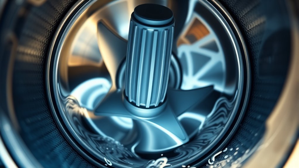 impeller creates efficient water currents