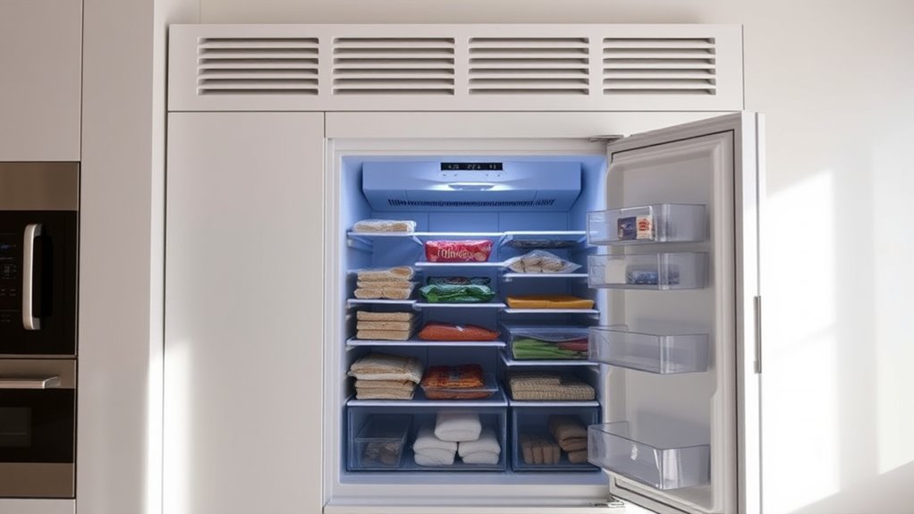 proper freezer placement and airflow