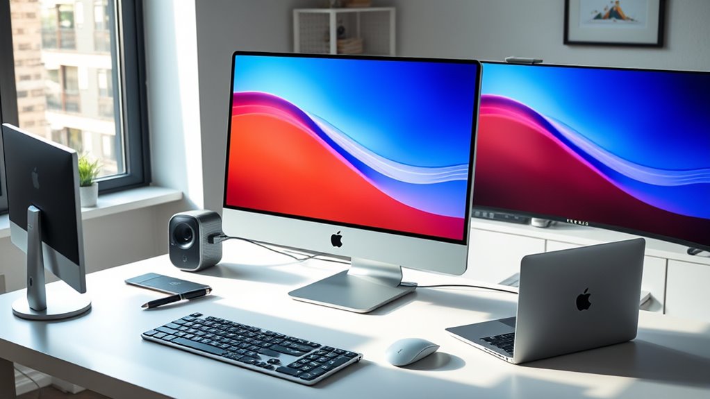 key home office imac features