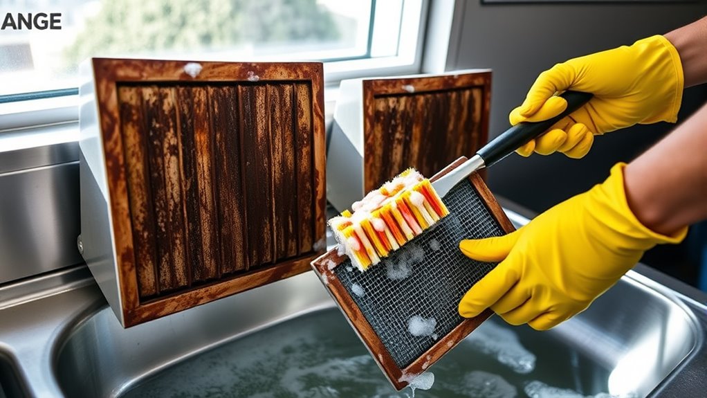 clean range hood filters