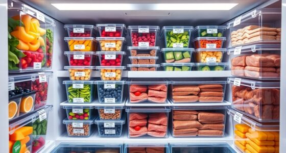 organize freezer to minimize waste