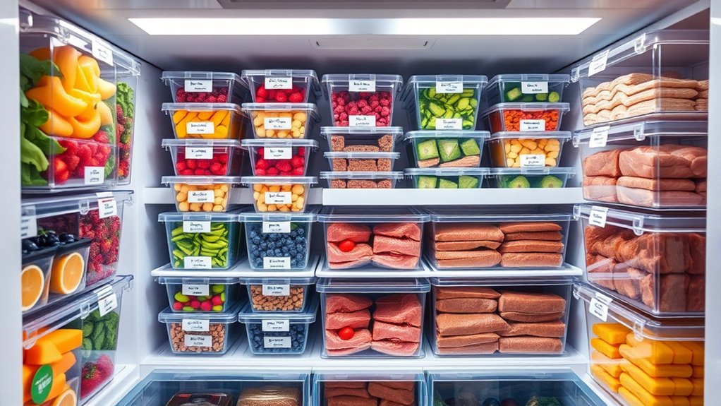 organize freezer to minimize waste