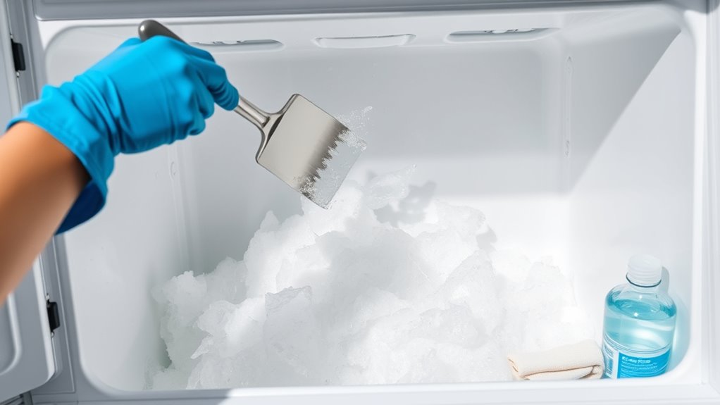 regular defrosting extends freezer efficiency