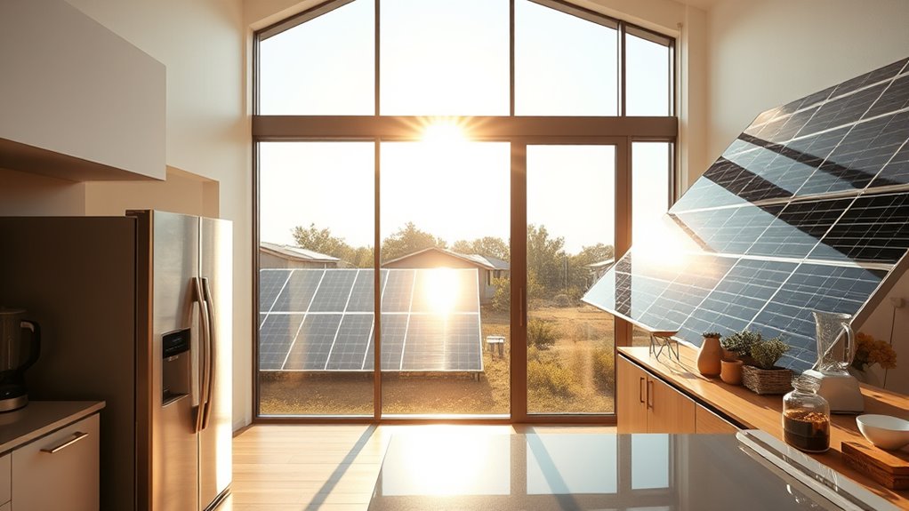 solar energy powers home appliances