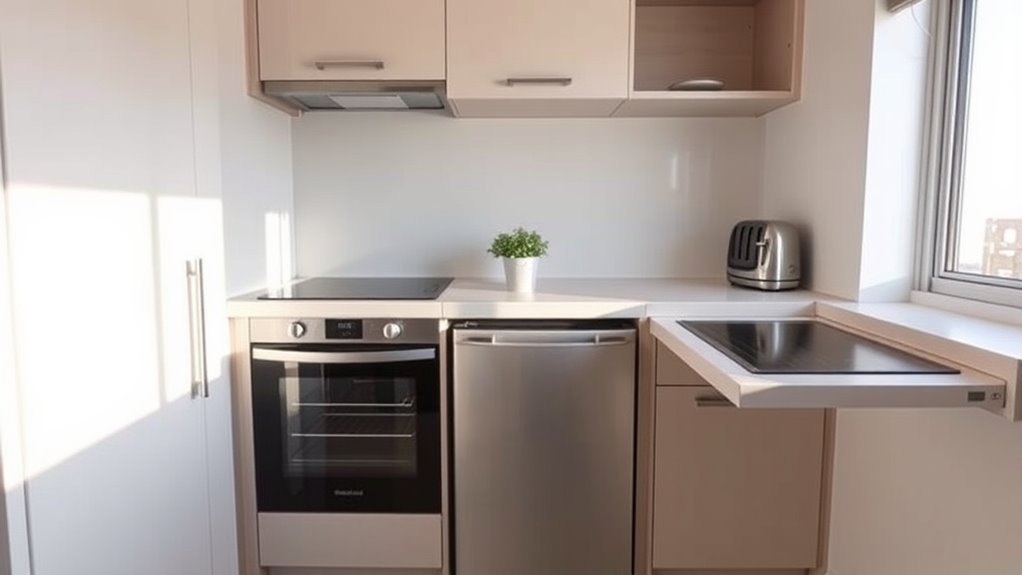 space efficient kitchen setup