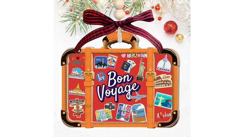 christmas suitcase ornament