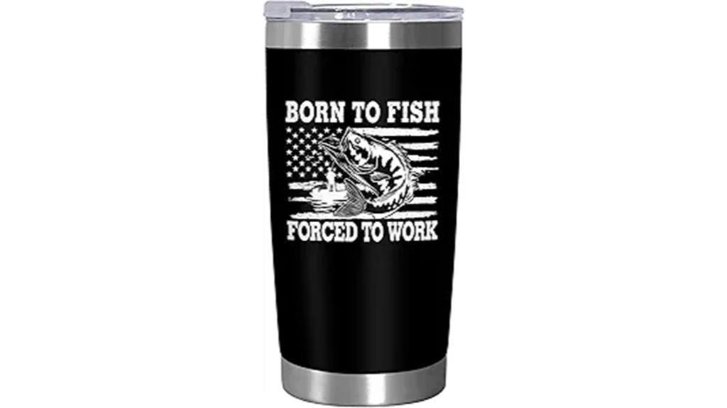 fishing themed insulated tumbler