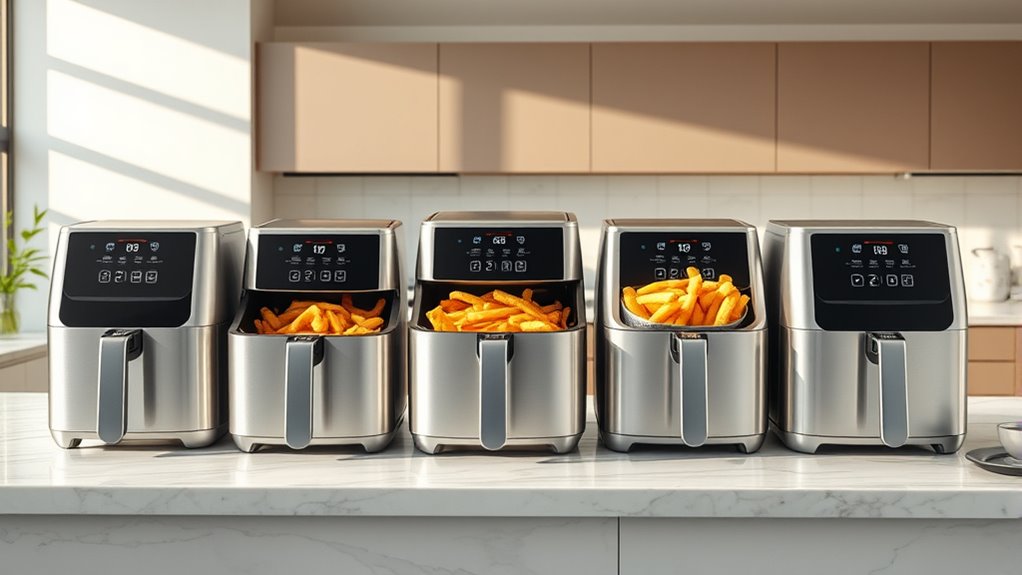 large efficient family air fryers