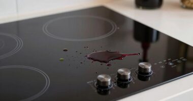 food spill preventing cooktop ignition