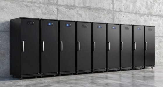 top garage upright freezers