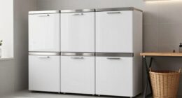 top laundry center stacking ideas