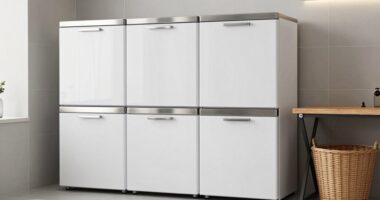 top laundry center stacking ideas