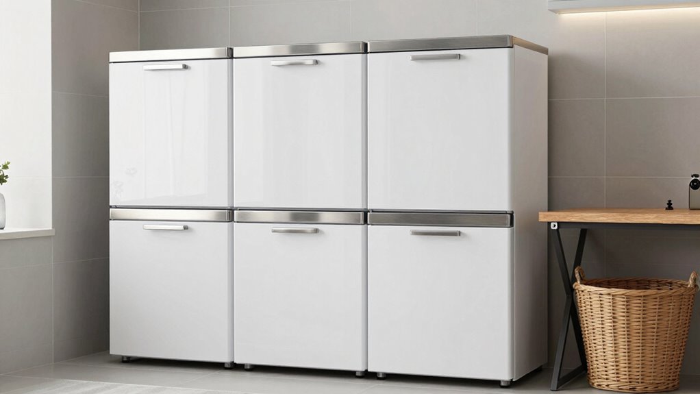 top laundry center stacking ideas