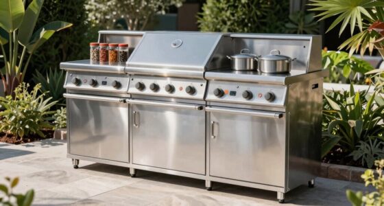 top stainless outdoor storage