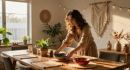She Made a Few Boho Swaps, and Now the Dining Room Feels More Like Her