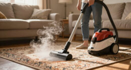 This Heavy-Duty Steam Cleaner Made My 10-Year-Old Rug Look New (I Had No Idea It Was So Gross!)