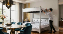 A Murphy Bed Turned A Dining Room Into An Art Deco Multi-Functional Space