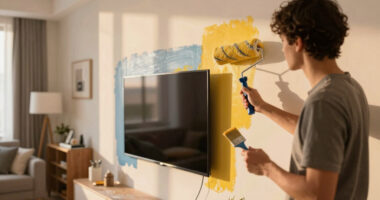 Before & After: This Clever Wall Transformation Cost Way Less Than A New TV