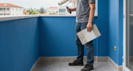 Before and After: IKEA Tiles and a Bright Blue Paint Made This Balcony Unrecognizable