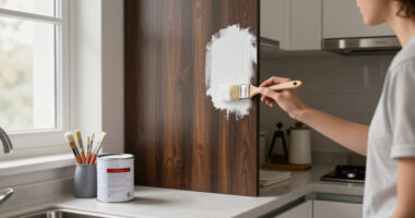 She Used Paint To Transform These Dark Kitchen Cabinets