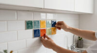 A Builder-Grade Kitchen Gets A Pop Of Color With An Easy Backsplash Upgrade
