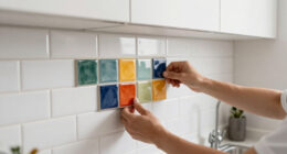 A Builder-Grade Kitchen Gets A Pop Of Color With An Easy Backsplash Upgrade