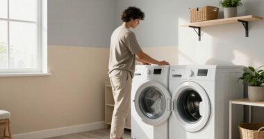 You’d Never Expect To See Ombré Walls In A Laundry Room — But It Works