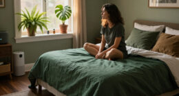 A Bright White Bedroom Is Now A Green Cocoon “Inspired By The Forest”