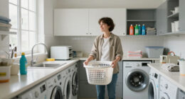 A Laundry Room Was An Eyesore Until IKEA Cabinets Gave It An Organized Redo