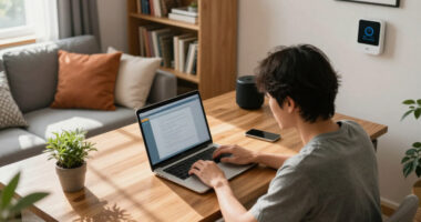 Her Home Office Is In An Unexpected Location — Now It's Clutter-Free