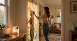 Her Sister Painted Flowers On Her Hallway Walls — Now It’s A Colorful Escape