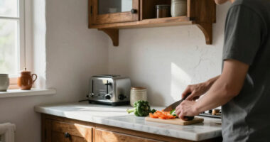 Limewashed Walls Gave This Kitchen A Vintage, Minimalist Redo